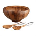 Nambe Yaro Salad Bowl Servers